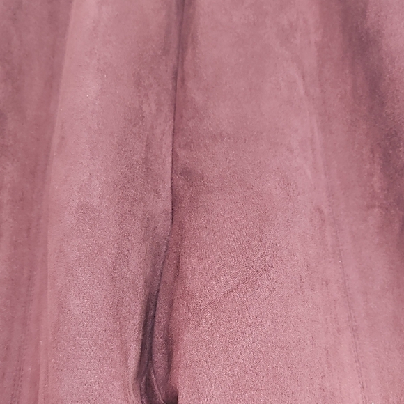 Anthropologie Suede Like Burgundy Pants - Picture 5 of 8